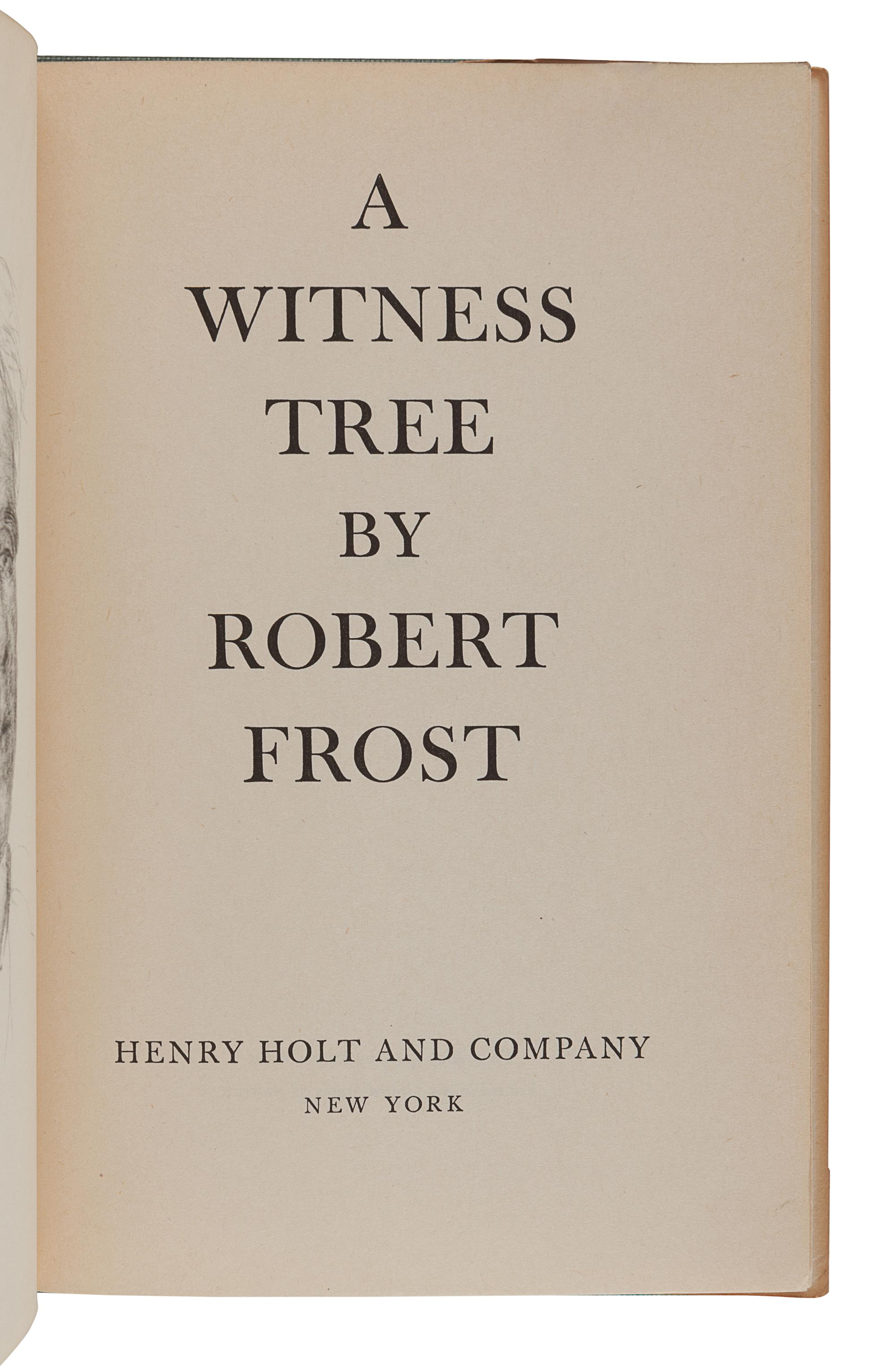[FROST, Robert (1874-1963)]. A group of 7 works by or about Frost, comprising: