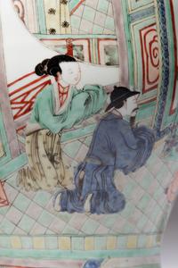 A Pair of Wucai Porcelain 'Figural' Baluster Jars