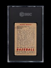 A 1951 Bowman Mickey Mantle Rookie Baseball Card No. 253 (SGC 1.5)