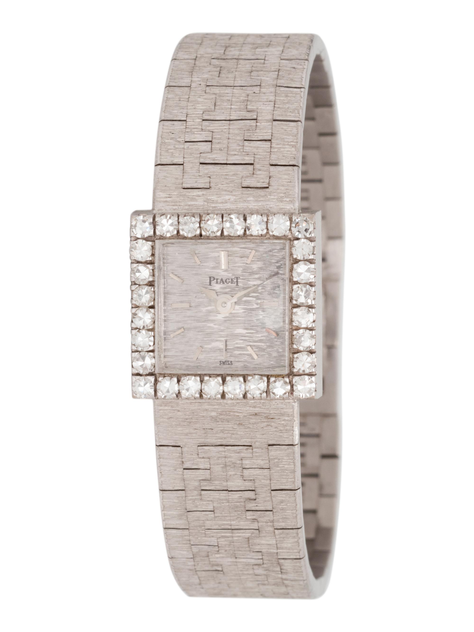 PIAGET, REF. 3811 18K WHITE GOLD AND DIAMOND WRISTWATCH