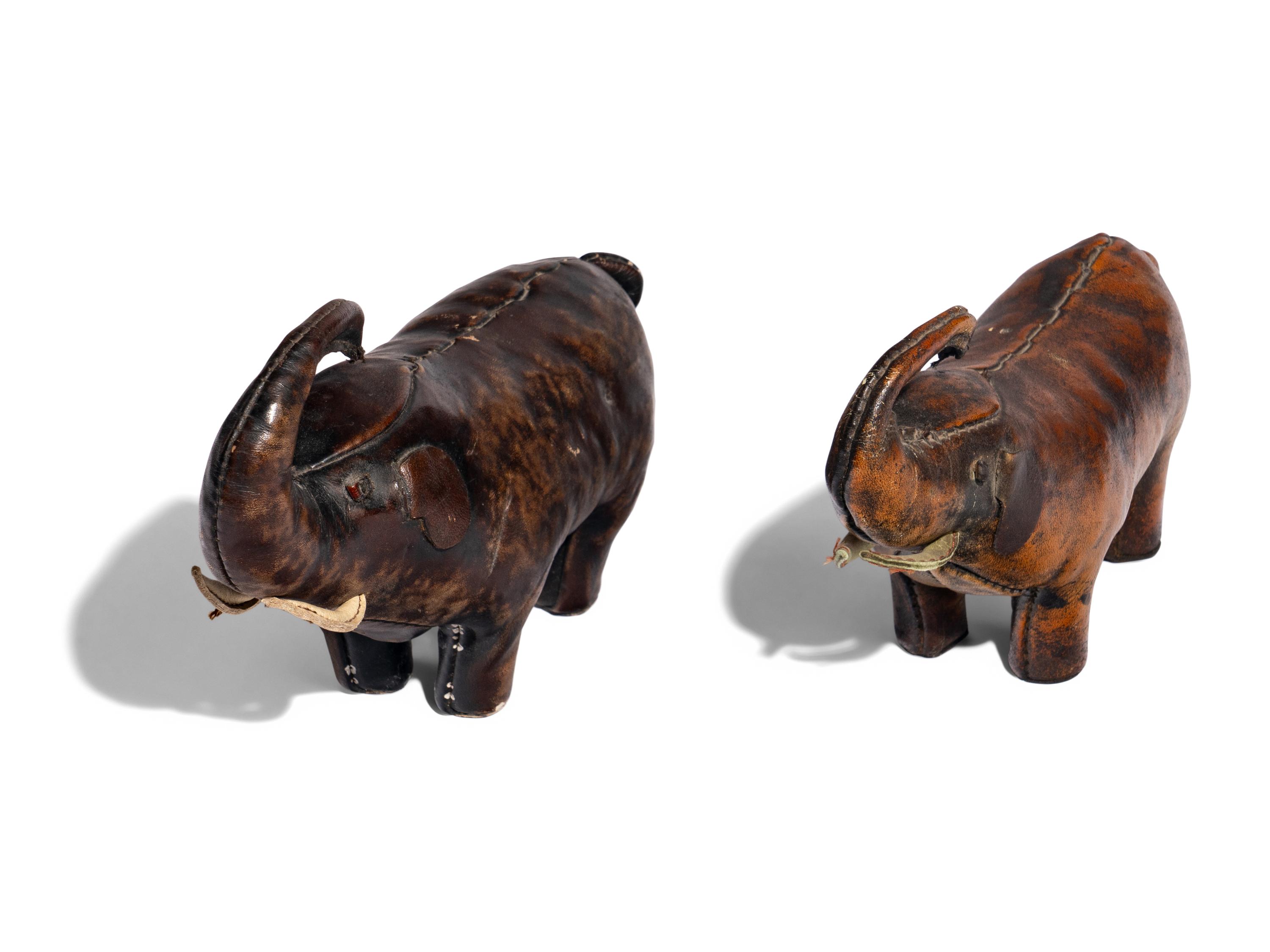 Dimitri Omersa Mid-20th Century, One Example Italian, One example likely Spanish — Two Elephant Figures
