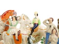 A Collection of 15 Staffordshire Figural Groups — 19TH/20TH CENTURY