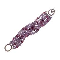 Mish, Amethyst and Pink Tourmaline Torsade Bracelet