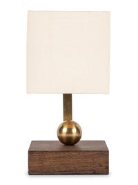 A Contemporary Brass and Hardwood Desk Lamp