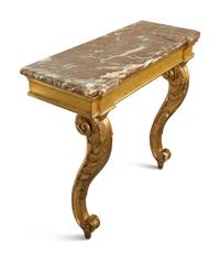 A Continental Giltwood Marble-Top Pier Table