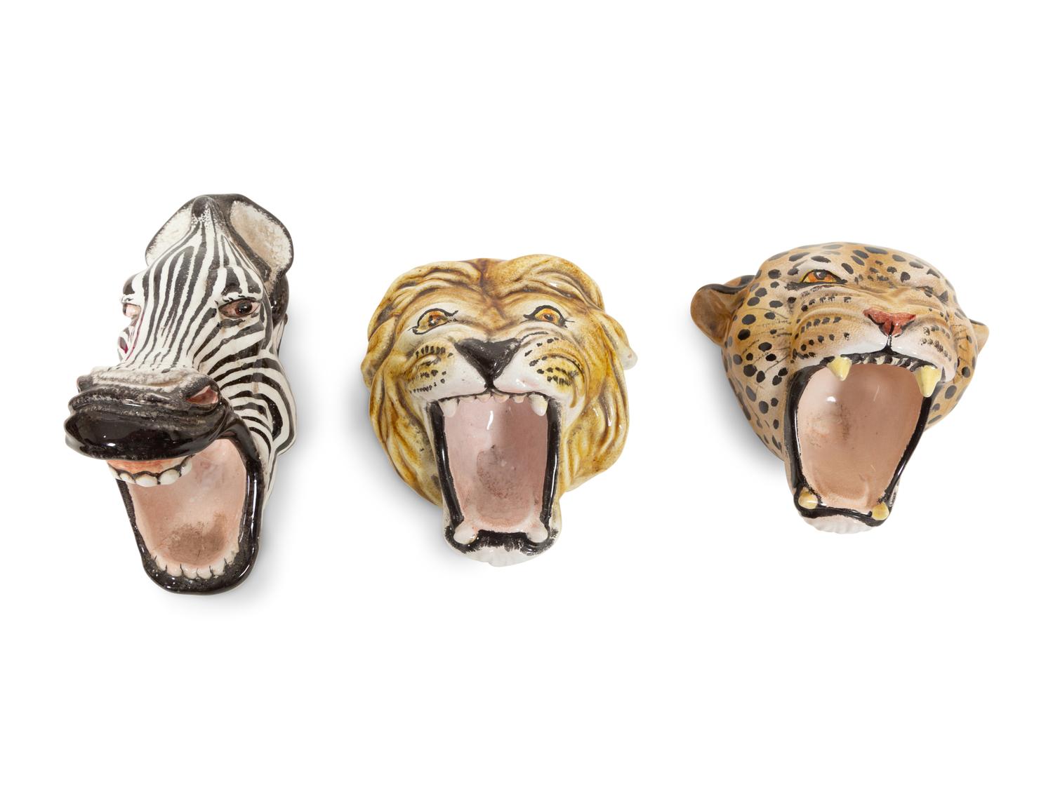 A Group of Five Italian Ceramic Animal Figures