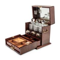 An Edwardian Inlaid Mahogany Tantalus