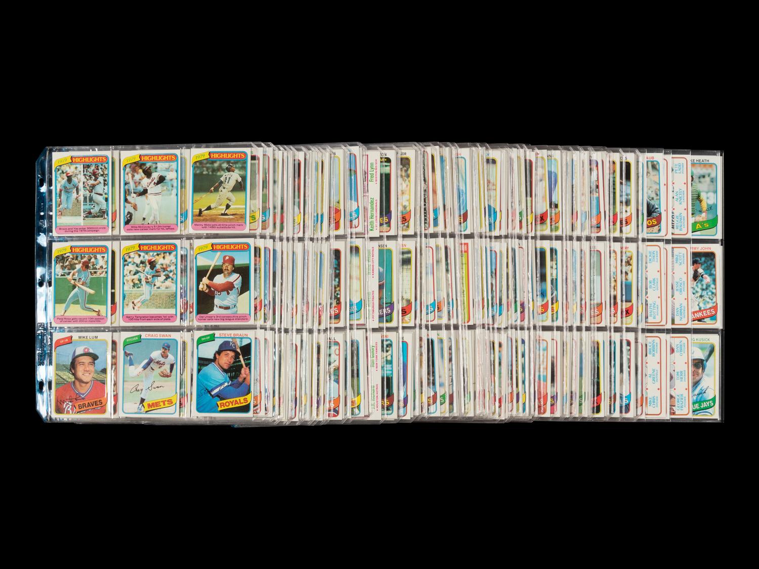 A Complete Set of 1980 Topps Baseball Cards (726/726)