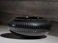 Blackware Pottery Bowl, with Soft Mirror Finish