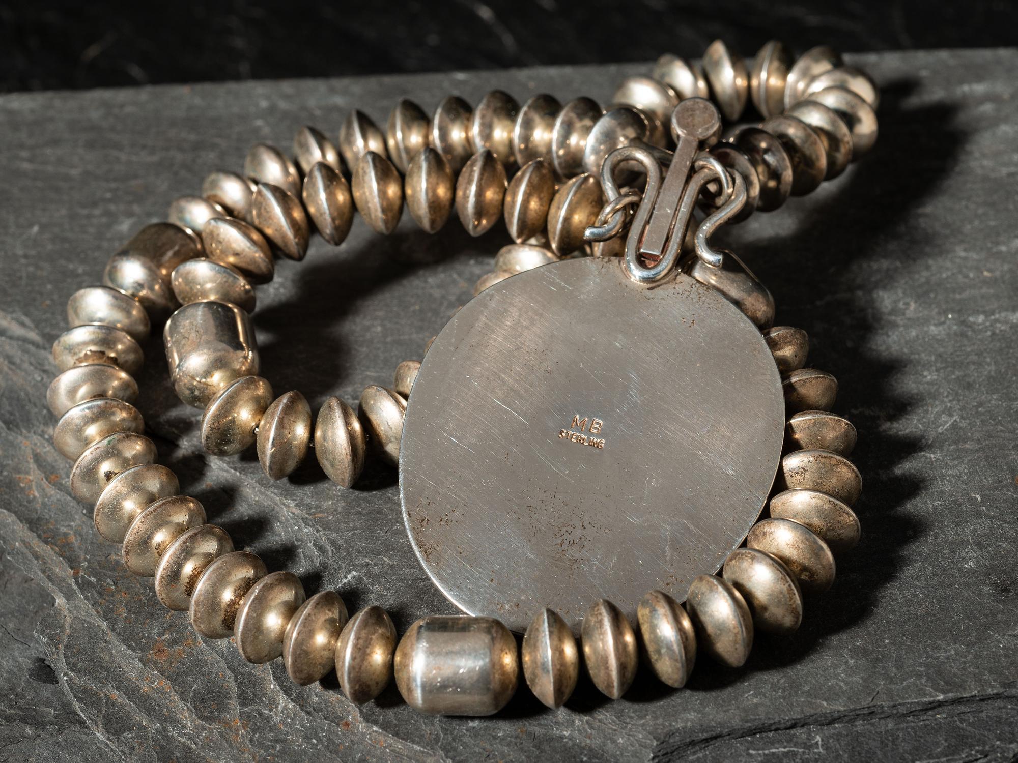Sterling Silver and Coral Necklace