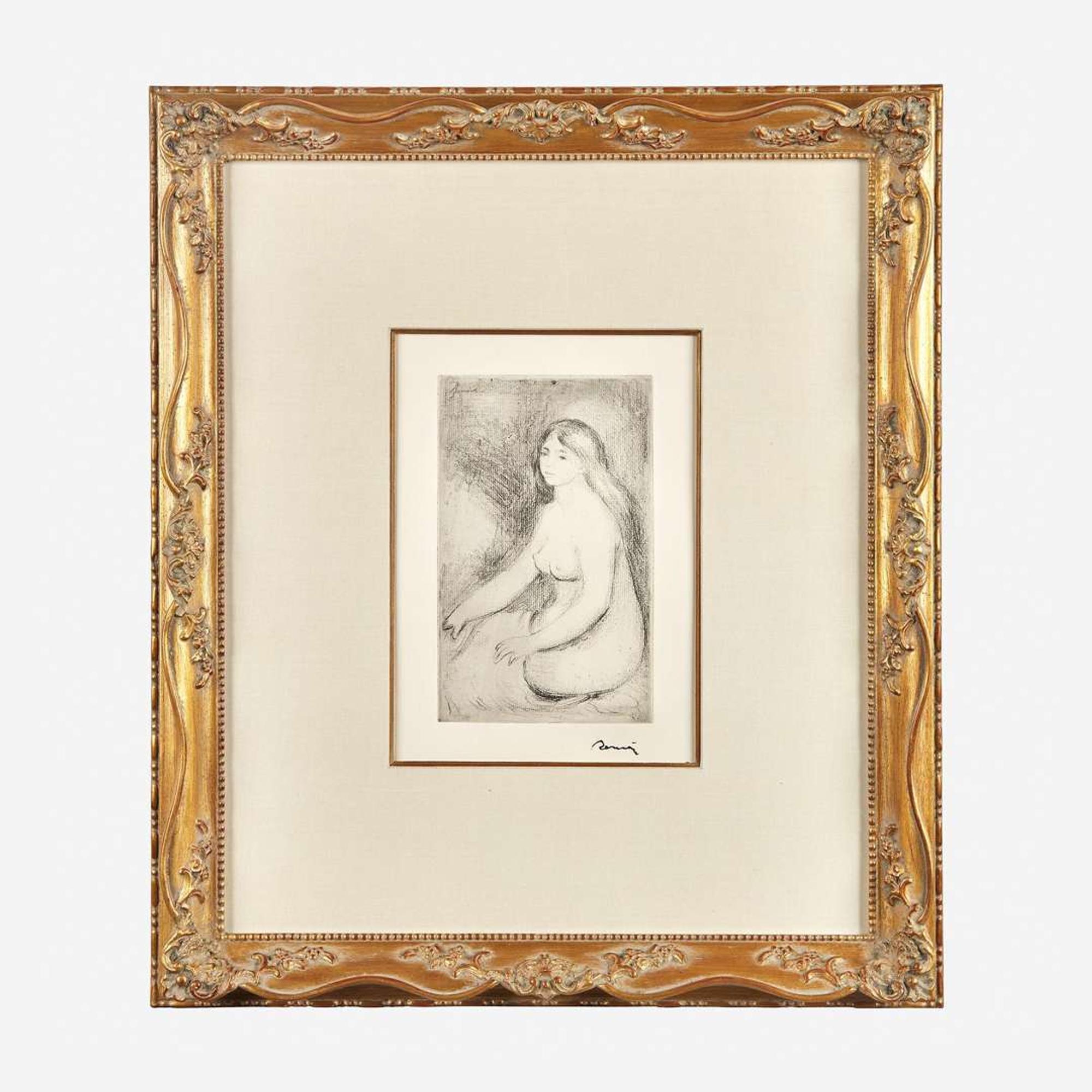 Pierre-Auguste Renoir (French, 1841-1919) Baigneuse Assise (Seated Bather)