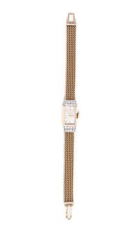 MOVADO, 14K YELLOW GOLD AND DIAMOND WRISTWATCH