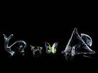 A Group of Four Glass Animal Figures