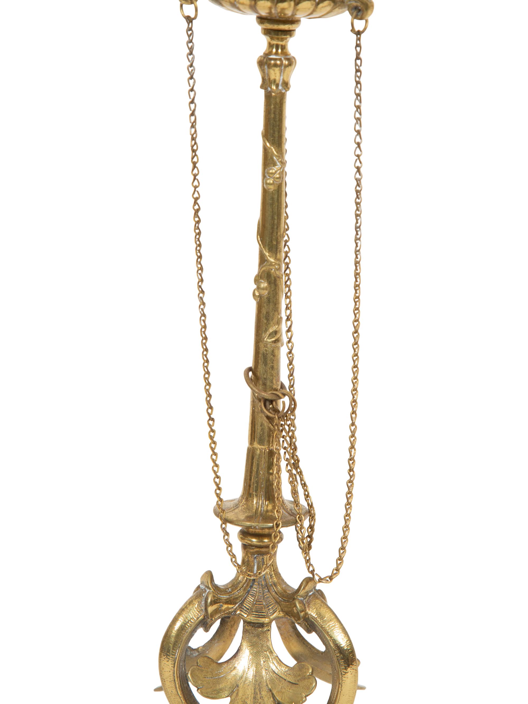 A Pair of English Brass Candlesticks