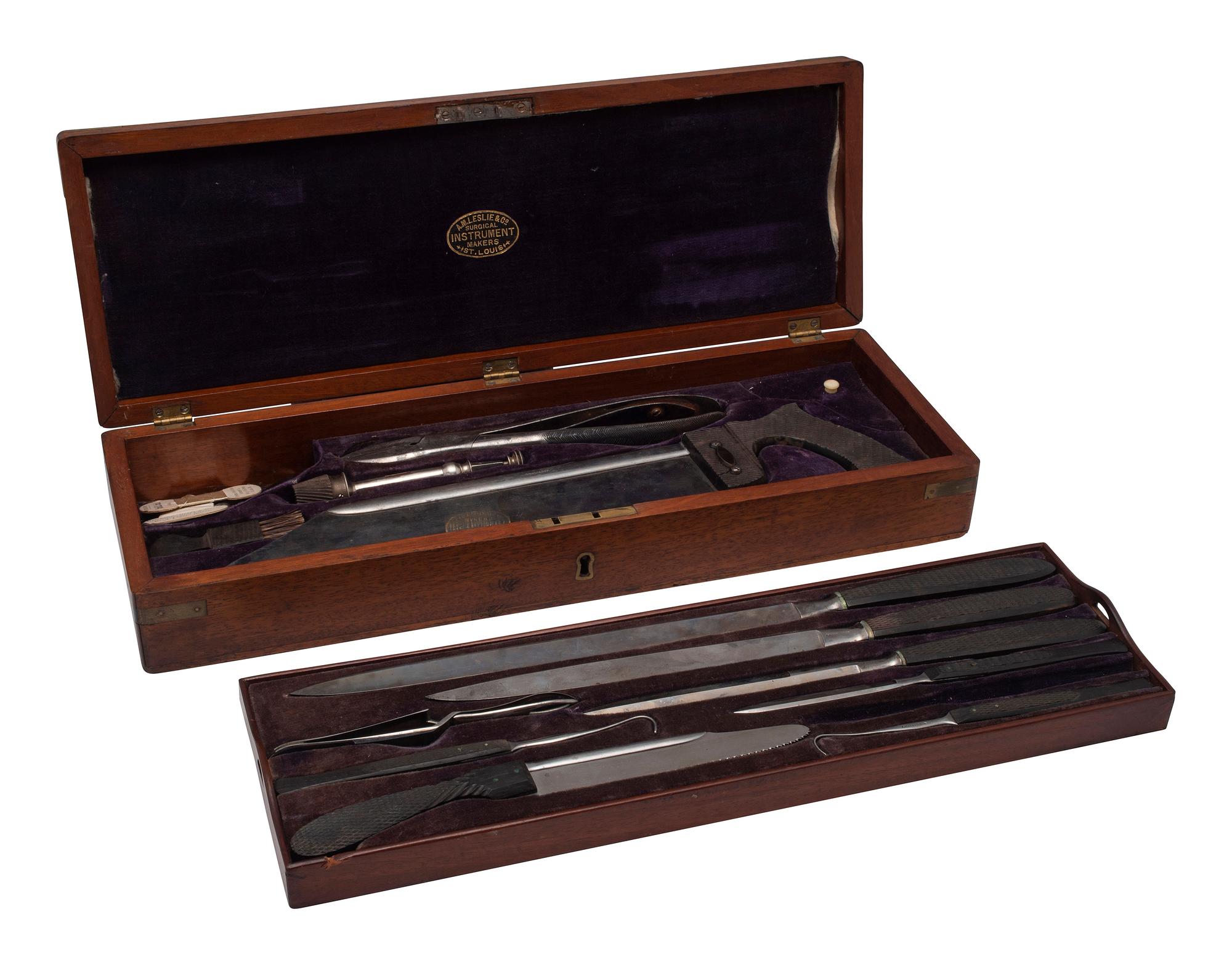 [SCIENCE & MEDICINE]. Amputation kit by A.M. Leslie & Co., St. Louis.