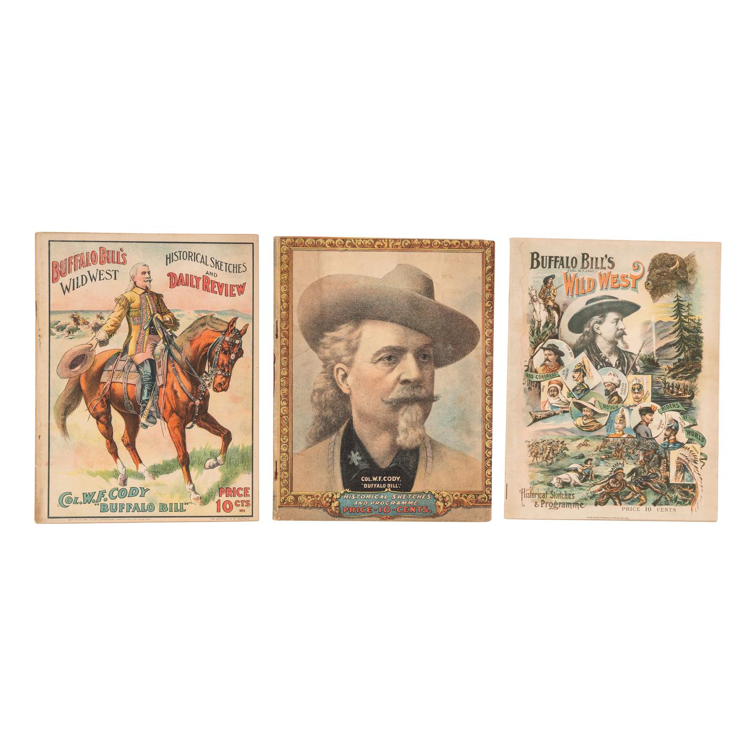 [WILD WEST SHOWS]. A group of 3 Buffalo Bill and Wild West Show Programmes, comprising: