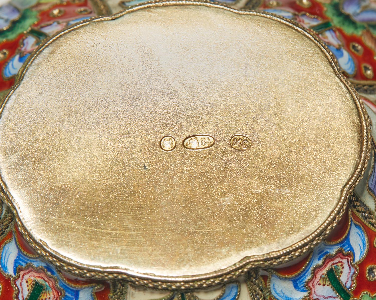 A collection of fifteen Russian, German, and Norwegian shaded enamel and plique-à-jour and silver / silver gilt items, various makers, late 19th / early 20th century