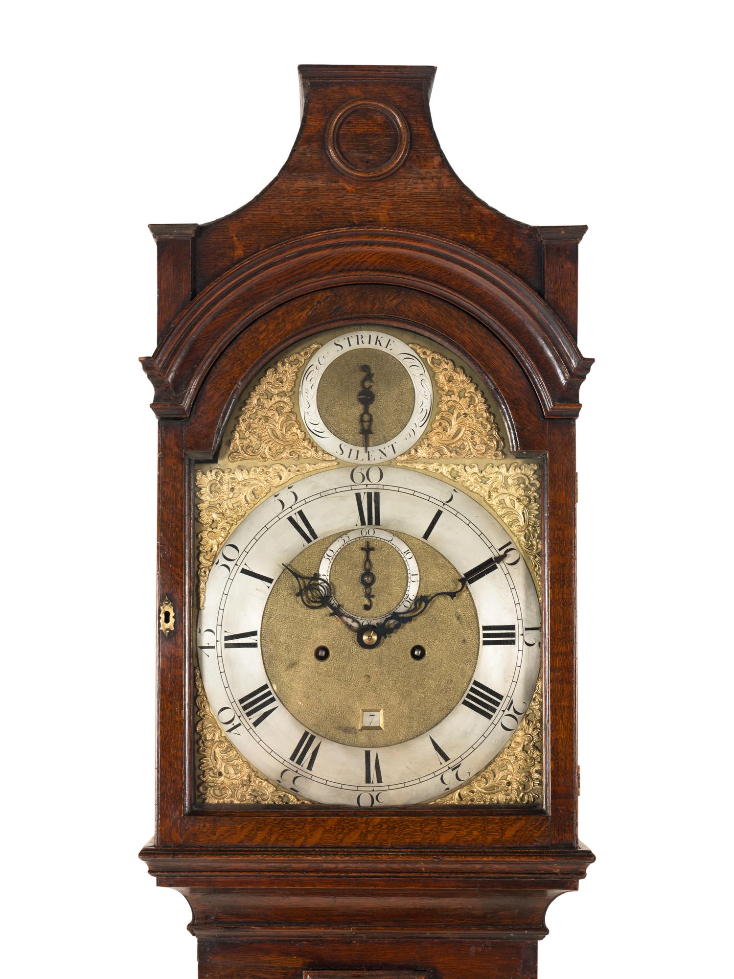 A George III Oak Tall Case Clock