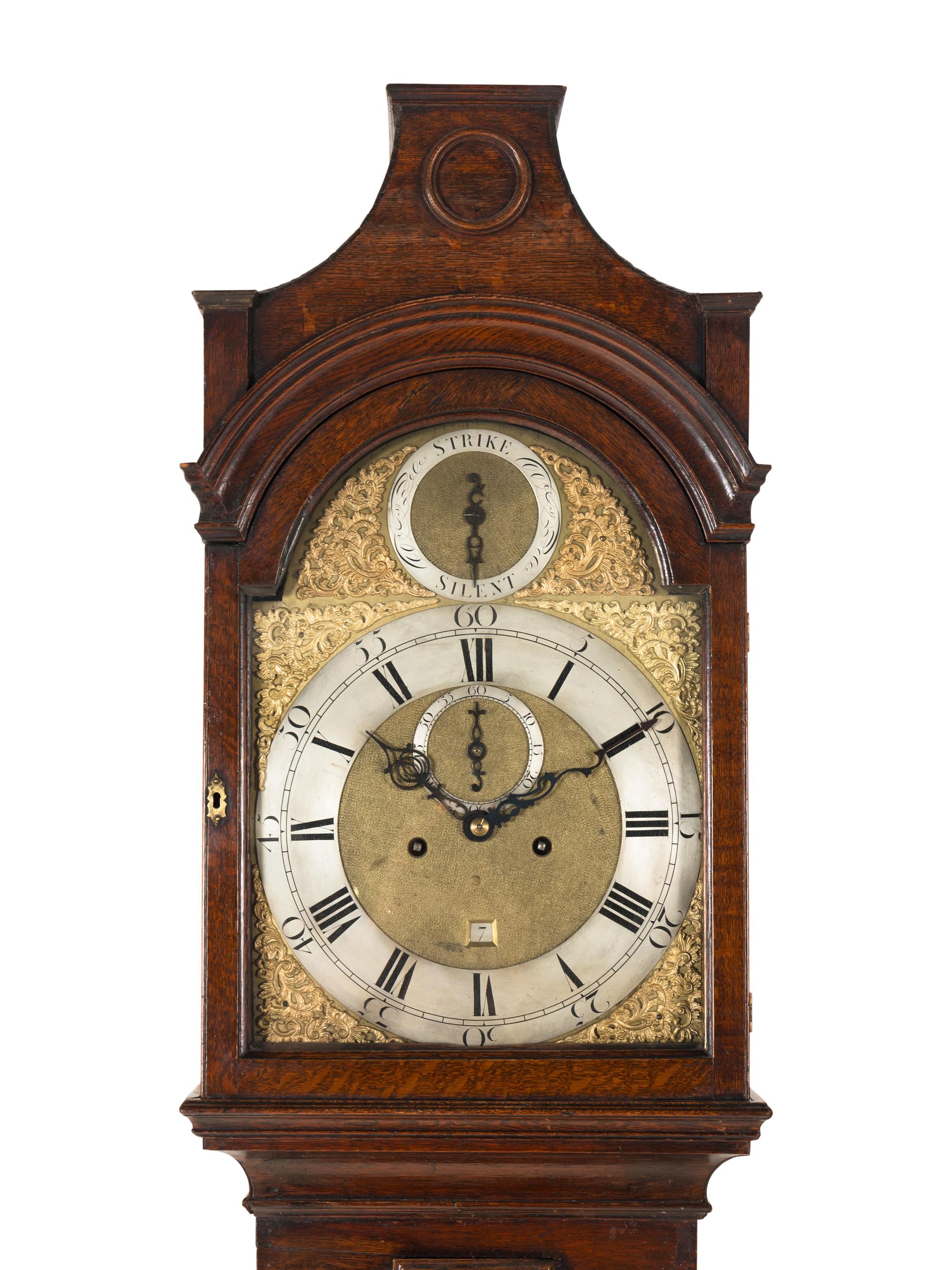 A George III Oak Tall Case Clock