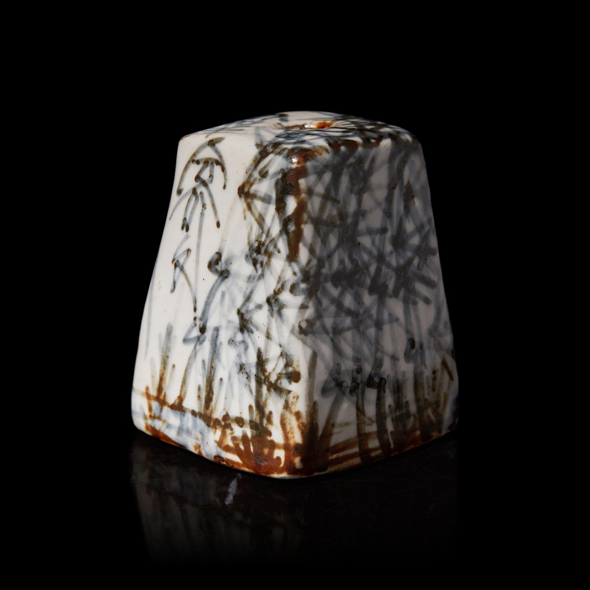 A Korean Blue and White Joss Stick Holder