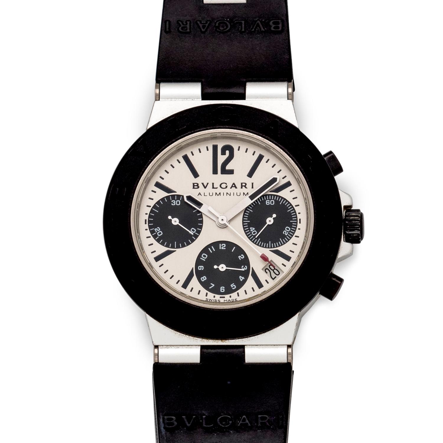 Bvlgari, Aluminum Ref. AC.38TA 'Diagano' Chronograph Wristwatch