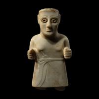 A South Arabian Alabaster Standing Warrior