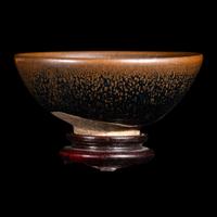 A Chinese Jian -Style 'Oil-Spot' Tea Bowl, Song Dynasty 宋 黑釉油滴碗