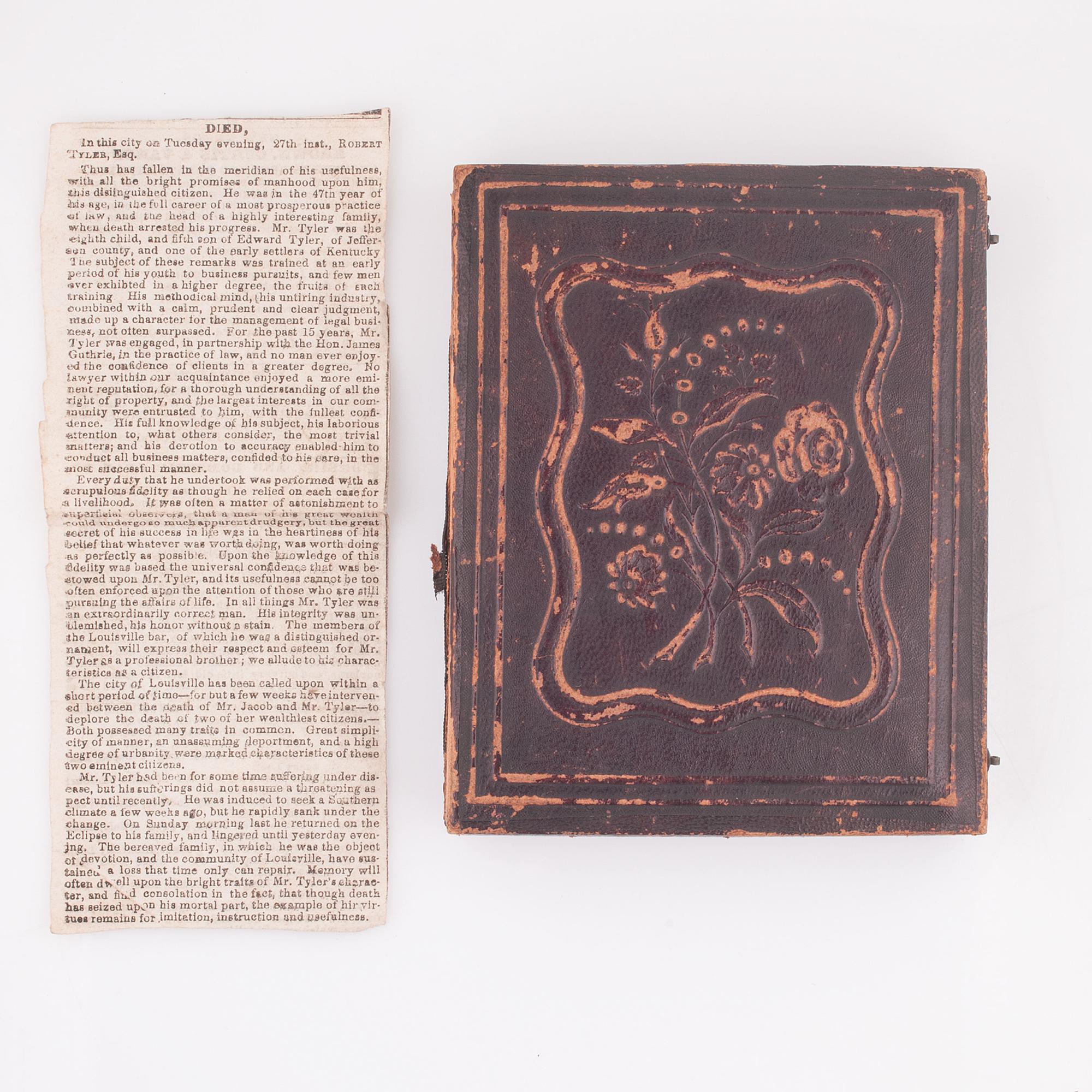 Outstanding Early Image Collection Descended from Kentucky’s Prominent Johnson and Tyler Families, Including a Signed Dubourjal Miniature of Robert Tyler