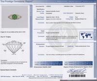 An Art Nouveau 18 Karat Yellow Gold, Russian Demantoid Garnet and Diamond Ring, 2.30 dwts.