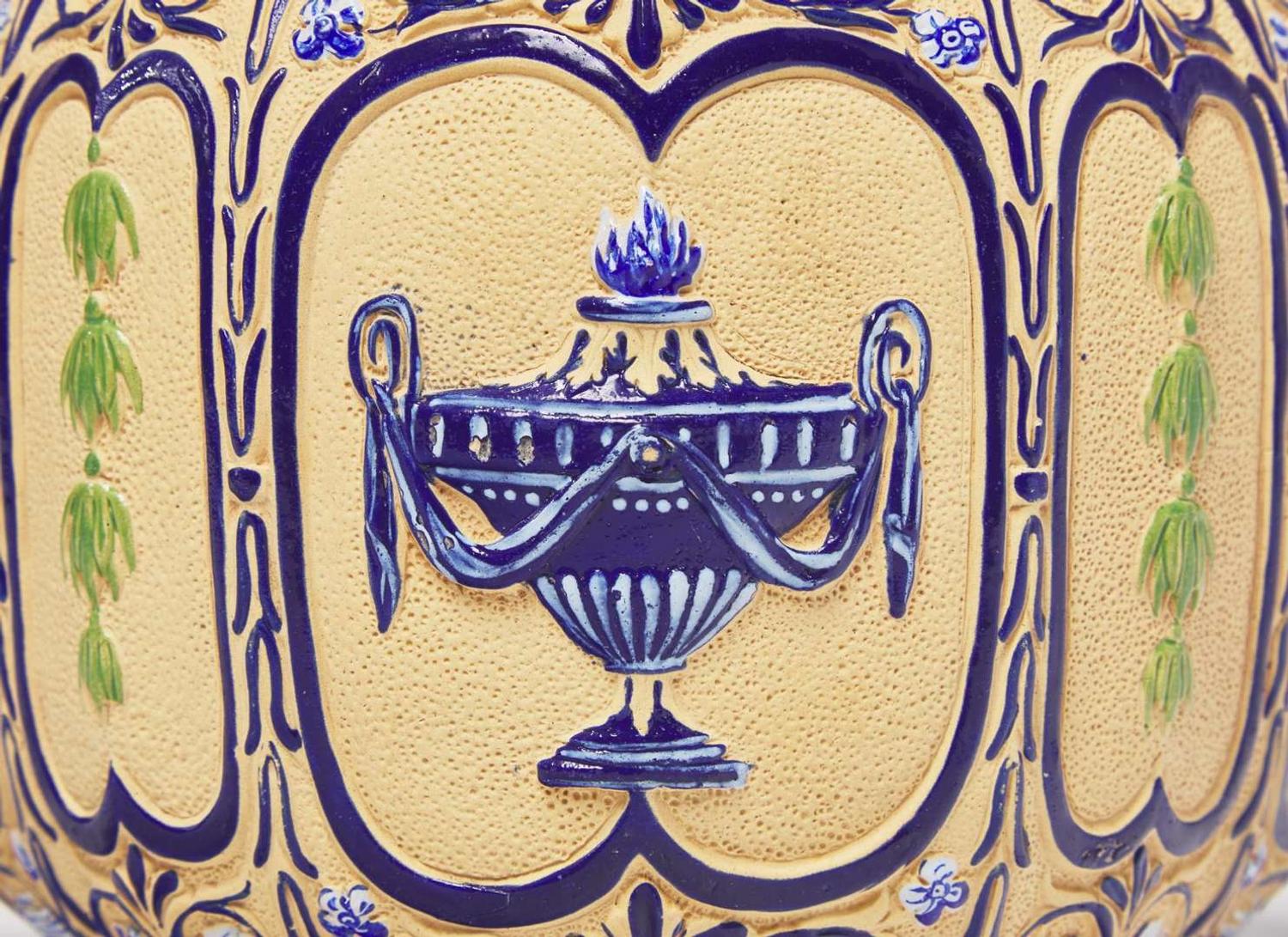 A Spode Caneware Enamel Decorated Teapot, UK, circa 1790-1800