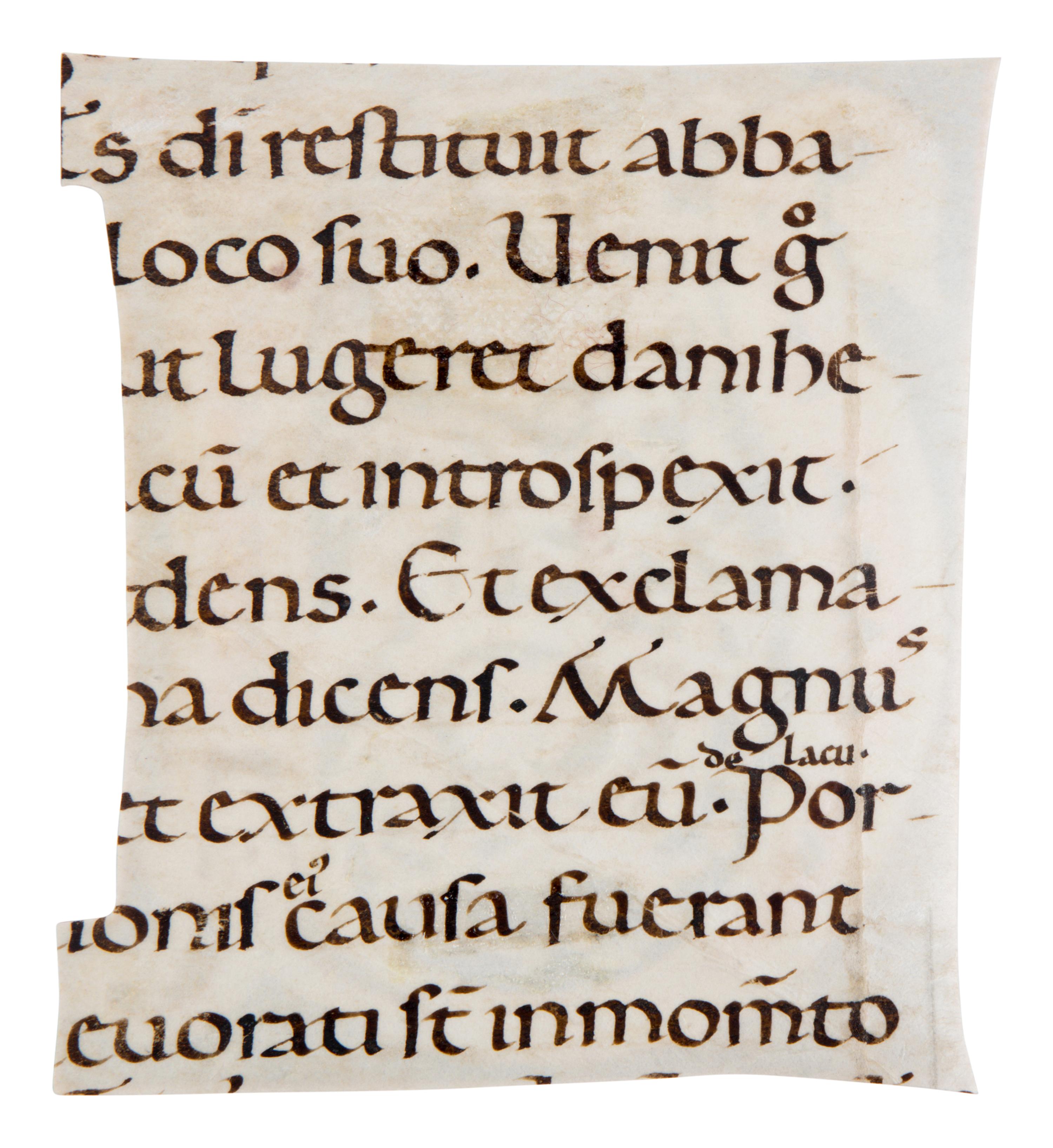 TUSCAN ILLUMINATOR Decorated initial ‘N’ from an Atlantic Bible, in Latin, illuminated manuscript on parchment [Italy, Tuscany, c. 1175–1200]