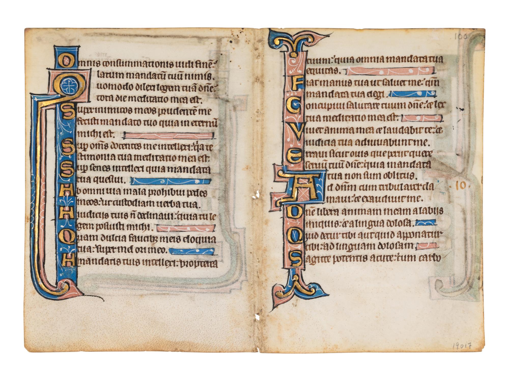 A collection of leaves from Psalter manuscripts, illuminated in Flanders in the first half of the thirteenth century, joined with a group of seventeenth- or eighteenth-century Psalter leaves drawn according to similar models