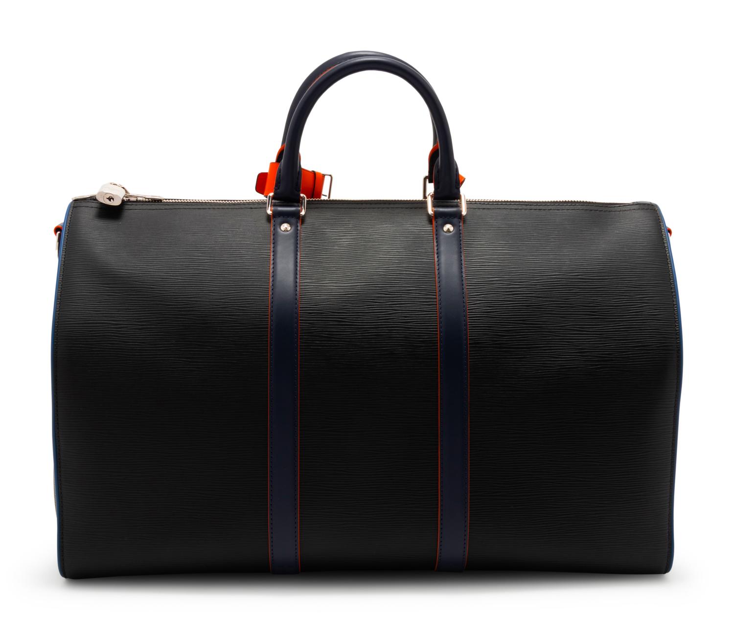 Louis Vuitton Limited Edition Keepall Bandoulière 50 in Black Epi Leather, Patchwork, 2018