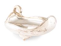 A Mexican Silver Swan Center Bowl