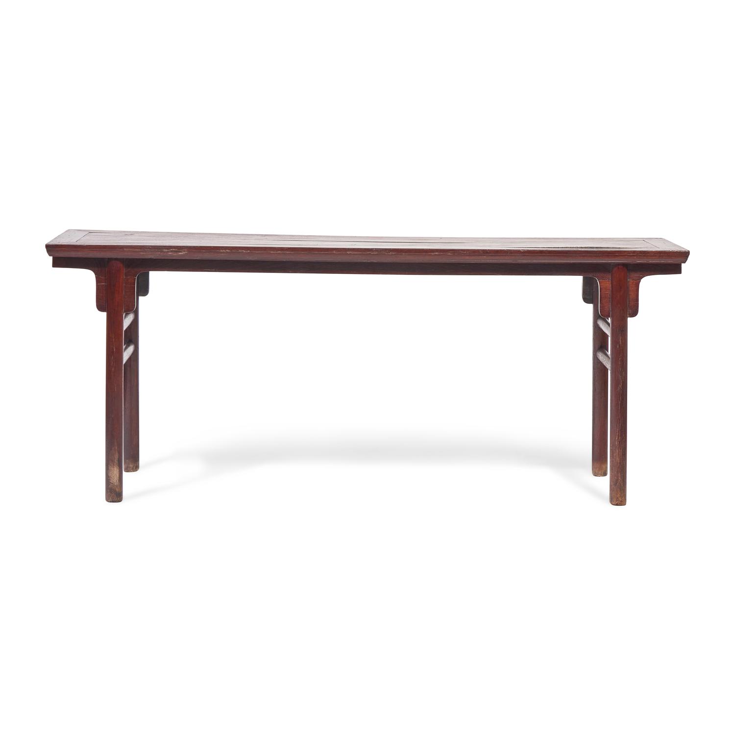 A Chinese Tielimu Recessed-Leg Altar Table, Pingtou'an, Qing Dynasty 清 鐵力木平頭案