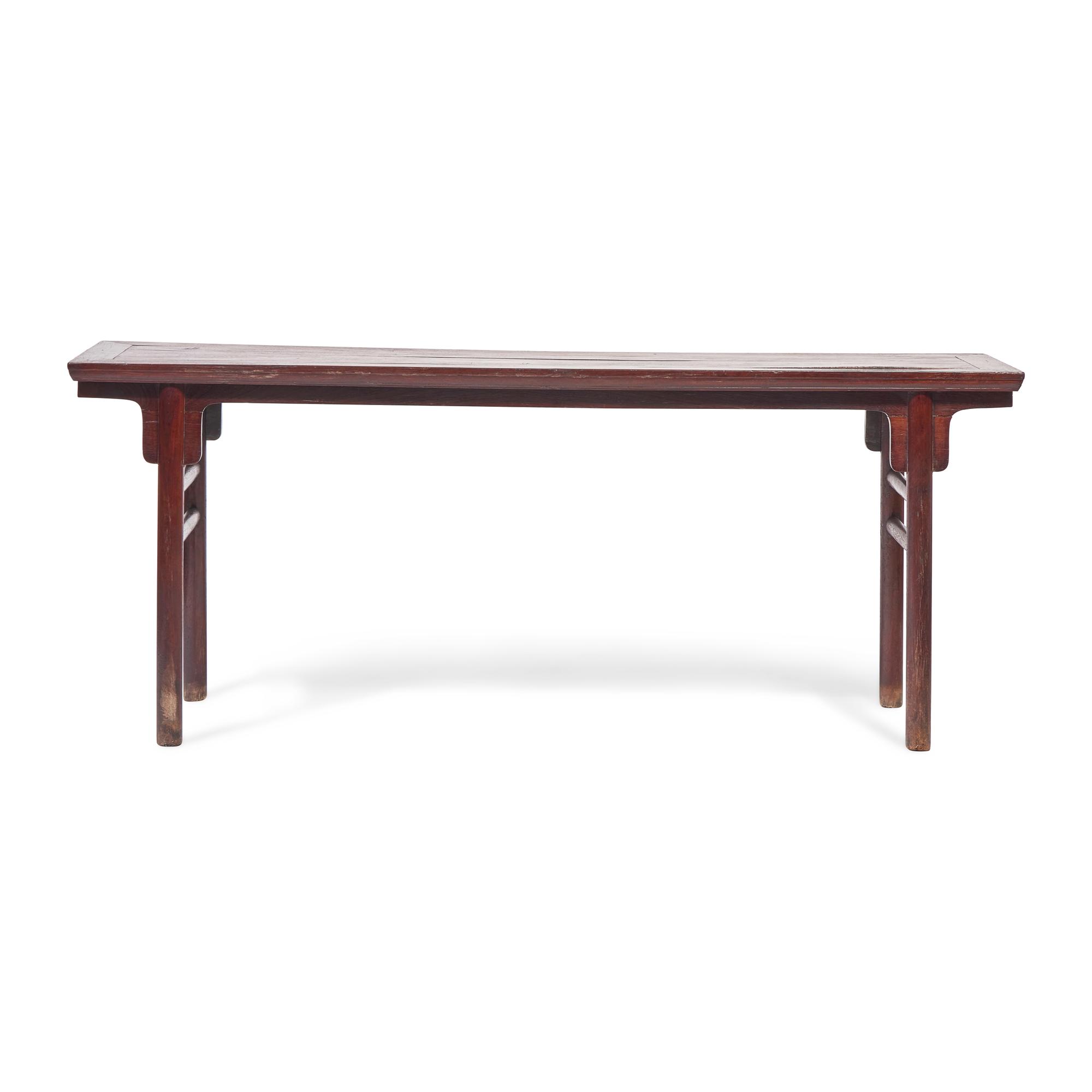 A Chinese Tielimu Recessed-Leg Altar Table, Pingtou'an, Qing Dynasty 清 鐵力木平頭案