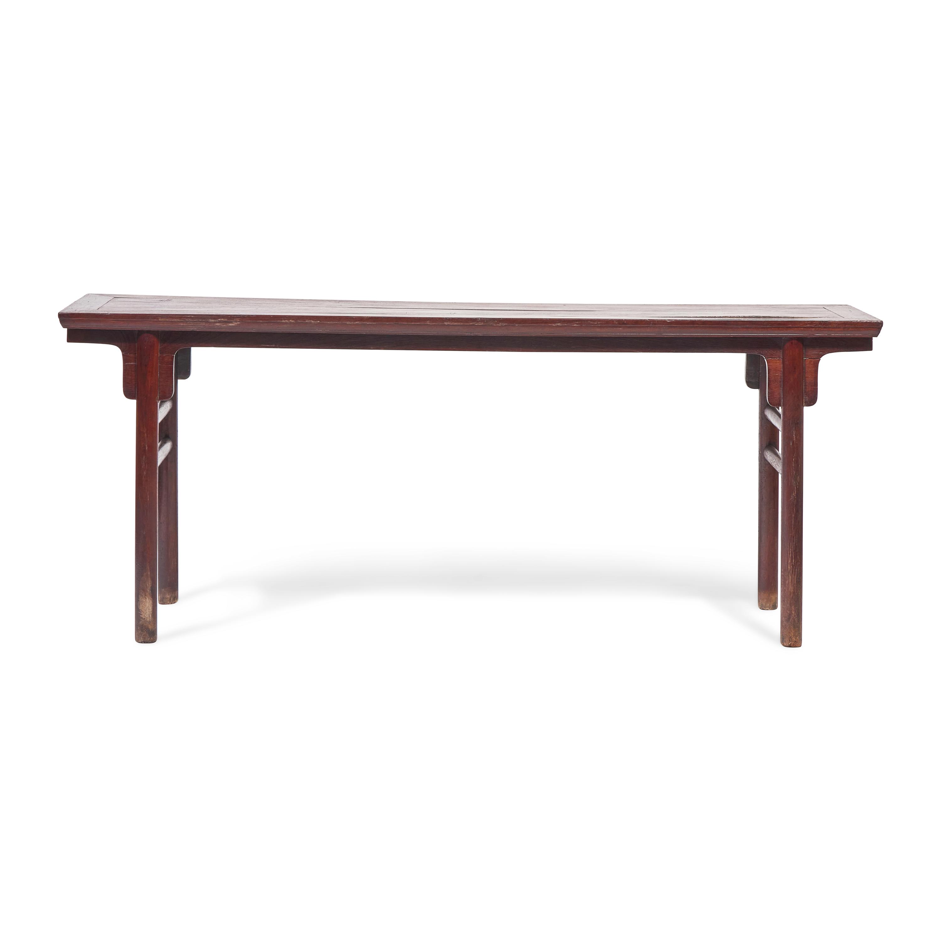A Chinese Tielimu Recessed-Leg Altar Table, Pingtou'an, Qing Dynasty 清 鐵力木平頭案
