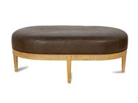 A John Hutton Cerused Oak Muse Ottoman