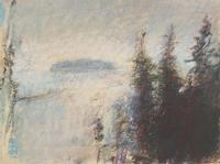 Wolf Kahn (American/German, 1927-2020) - Lifting Fog