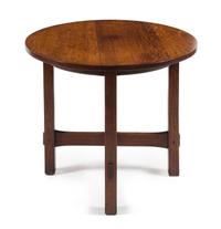 Gustav Stickley, (American, 1858-1942), a circular oak table, model no. 645
