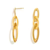 ROBERTO COIN, YELLOW GOLD 'CHIC & SHINE' EARRINGS