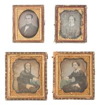 [EARLY PHOTOGRAPHY]. 28 daguerreotypes housed in pairs within side-by-side cases.