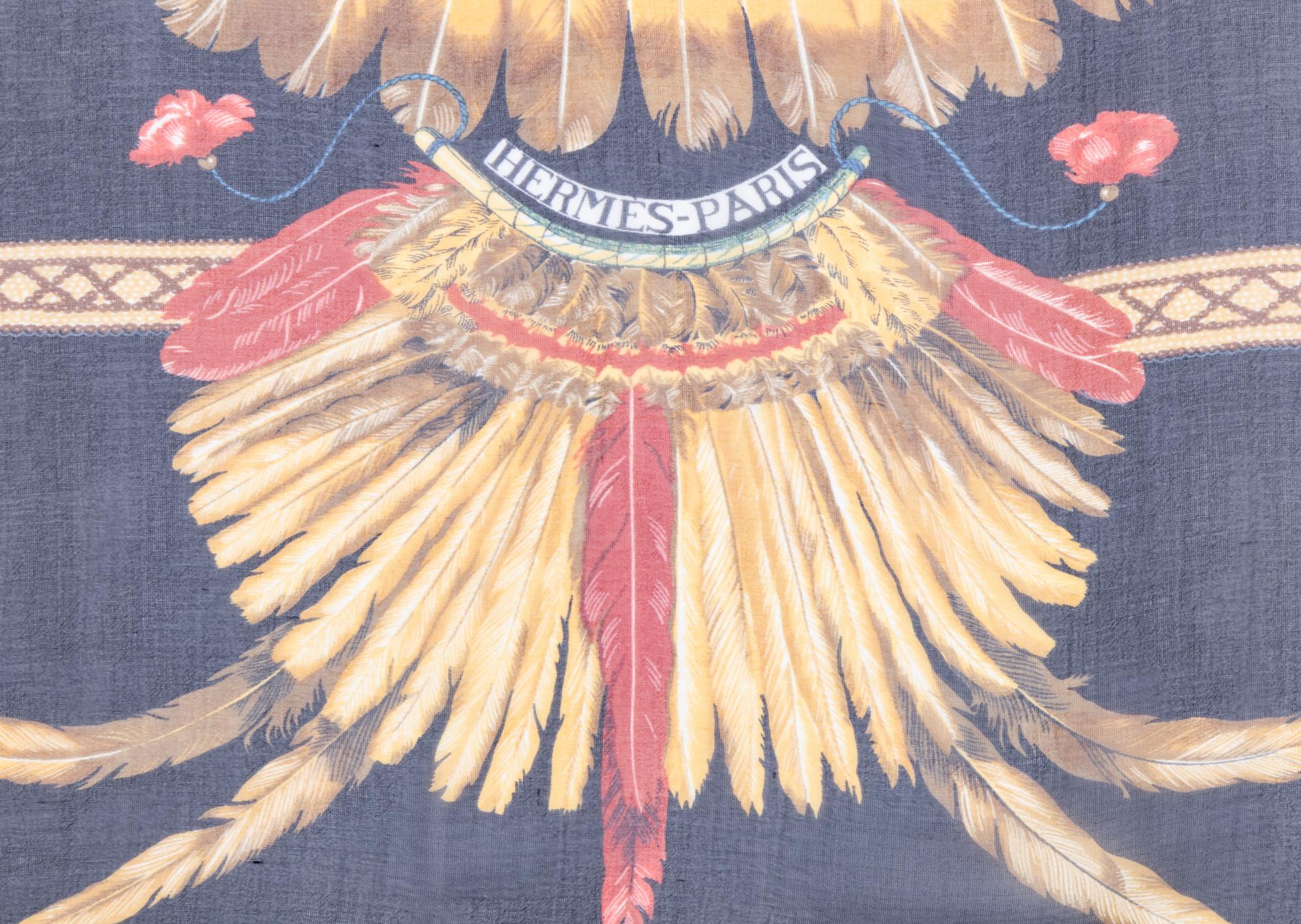 Three Hermès 90cm Silk Chiffon Scarves