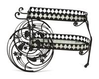 A Salterini Palm Springs Pattern Iron Bar Cart