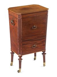 A George III Ebony-Strung Mahogany Cellarette