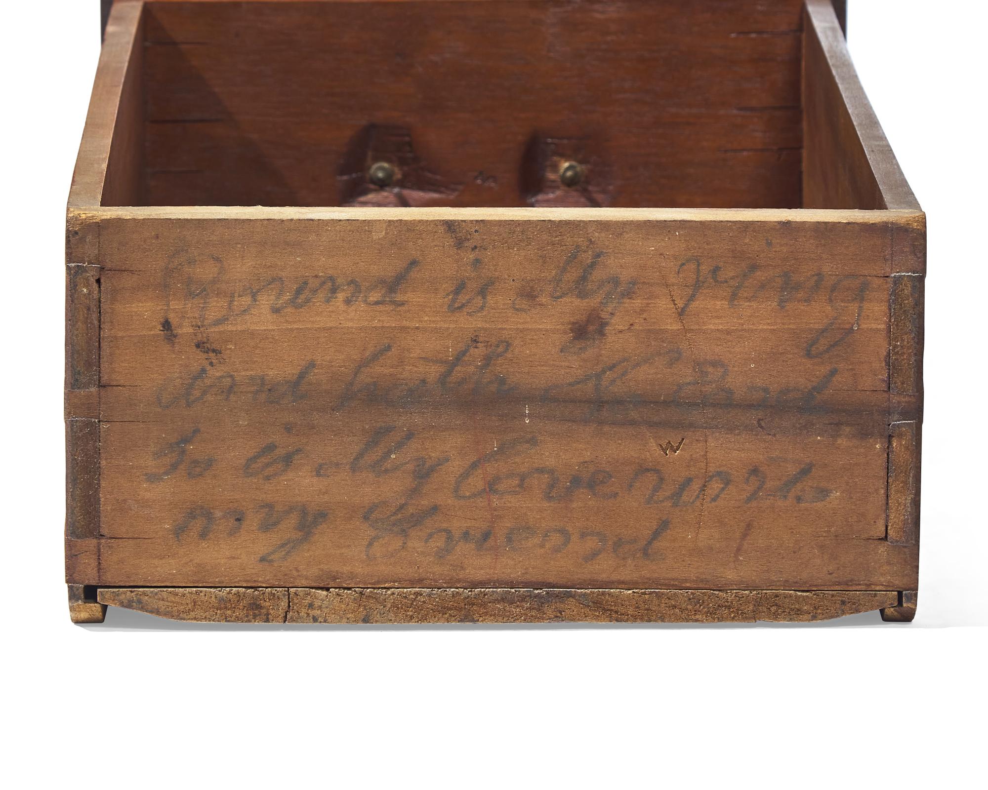 A Rare Federal Carved Butternut or Walnut Peaked Pediment Tall Chest