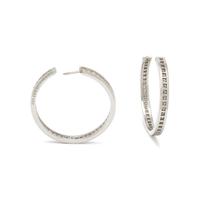 CARTIER, DIAMOND HOOP EARRINGS