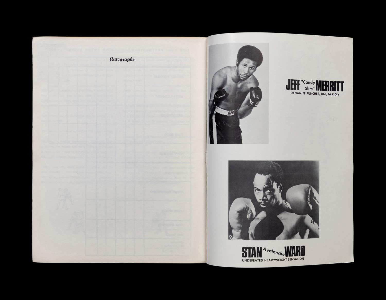 A George Foreman vs. Scott LeDoux On Site Boxing Program and Ticket Stub