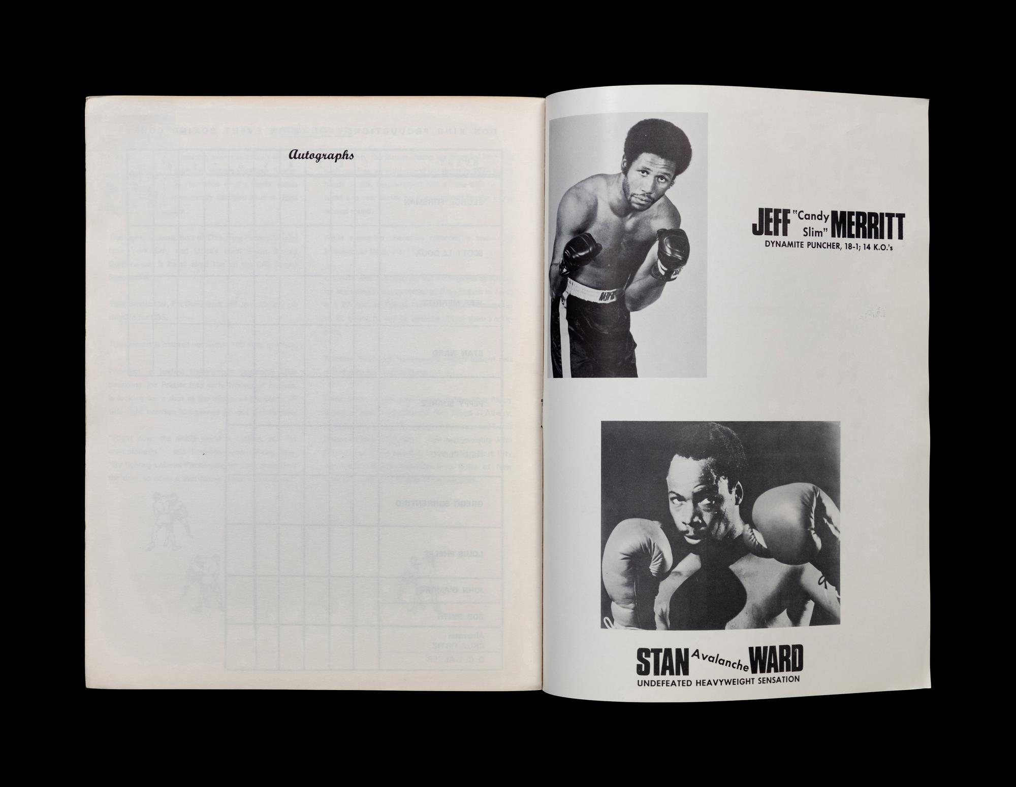 A George Foreman vs. Scott LeDoux On Site Boxing Program and Ticket Stub