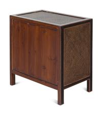 A Korean Rattan-Inset Cabinet